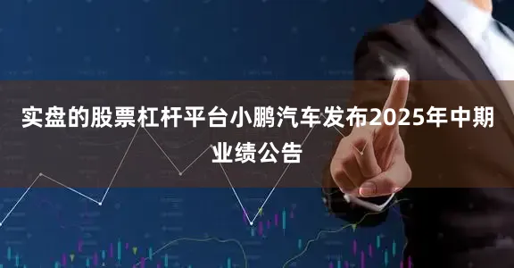 实盘的股票杠杆平台小鹏汽车发布2025年中期业绩公告