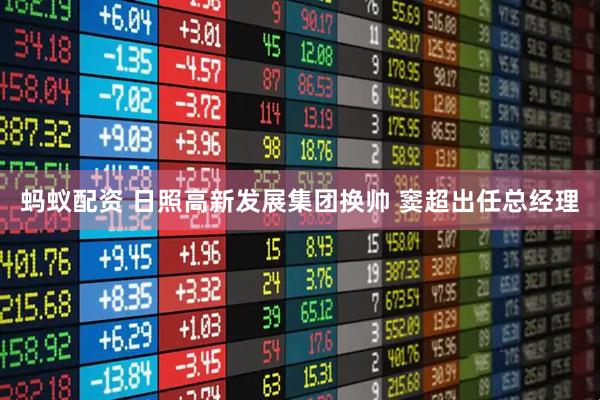 蚂蚁配资 日照高新发展集团换帅 窦超出任总经理