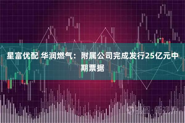 星富优配 华润燃气：附属公司完成发行25亿元中期票据